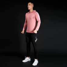 Мужская спортивная футболка для фитнеса и бега+ брюки-Компрессионные компрессионные костюмы для фитнеса с длинным рукавом Одежда для фитнеса и йоги