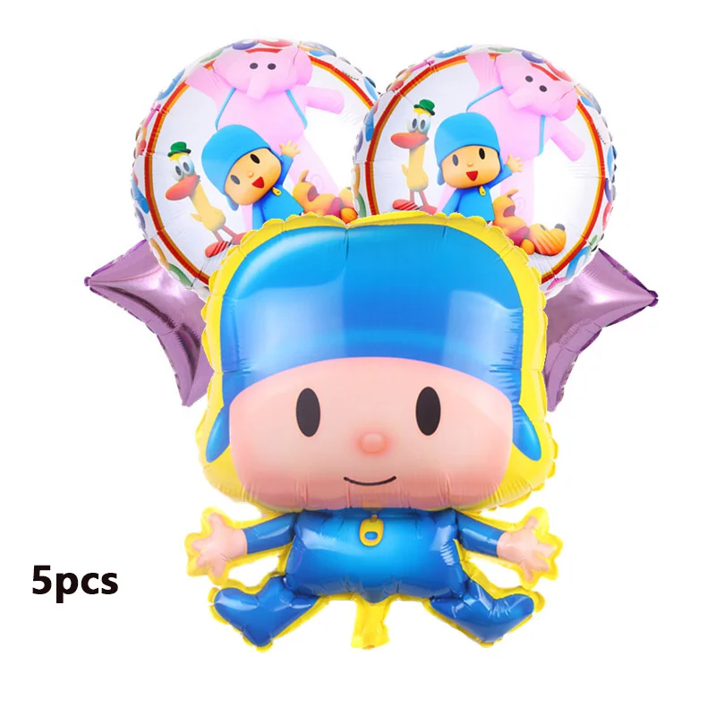 Pocoyo набор посуды чашка тарелка день рождения детский душ Тема воздушный шар из фольги для вечеринок детский день мальчик Гелиевый шар игрушка