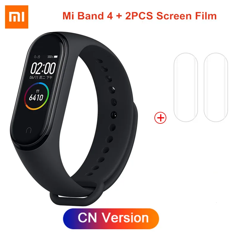 Xiaomi mi Band 4 Smartband фитнес-трекер для измерения сердечного ритма mi band 3 Цвета экран Smartband Bluetooth Спорт Водонепроницаемый Band 4 - Цвет: CN Versition 1