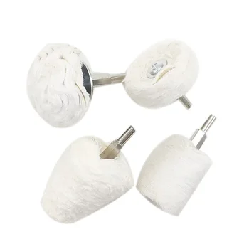 

6mm cloth wheel with handle metal mirror polishing cloth wheel white cloth wheel T-type flannelette wheel grinding head