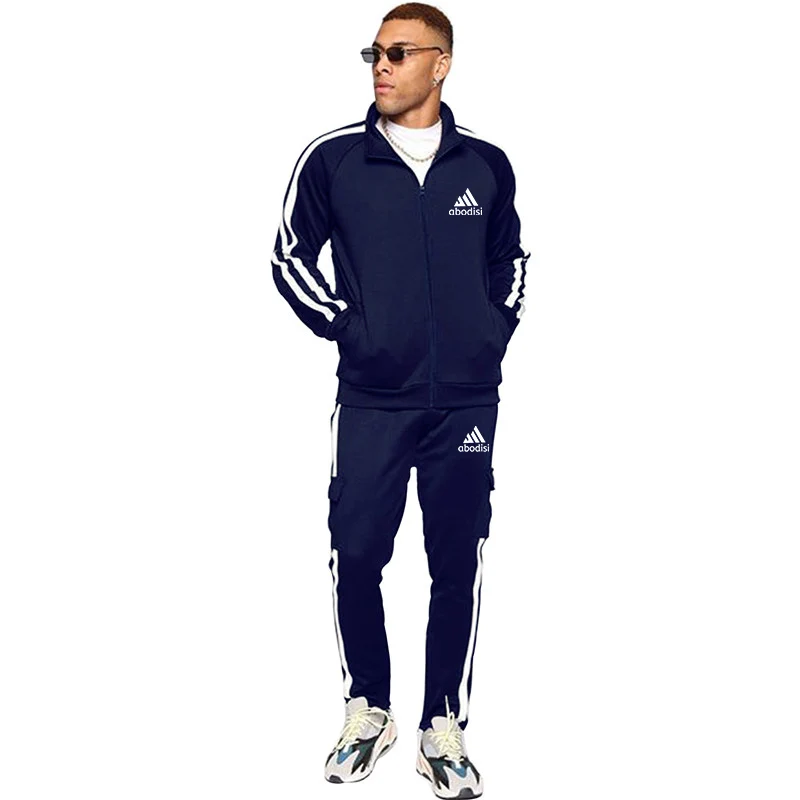 Men Tracksuits Solid Color Sportswear  