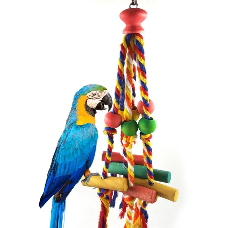 Juguete de goma para pájaros, cuerda de algodón divertida, resistente a mordeduras, cacatúa, juguete de entrenamiento, accesorios para aves