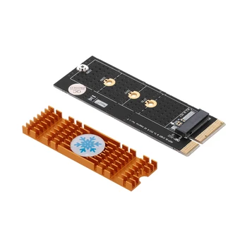

M.2 NVME M Key SSD to PCI- E 4X Adapter Card Converter for Desktop PC with Black Heatsink