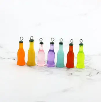 

3D Resin Bottle Charms Earring Phone Case Key Chain Necklace Pendant DIY Scrapbooking Decoration Jewelry Make