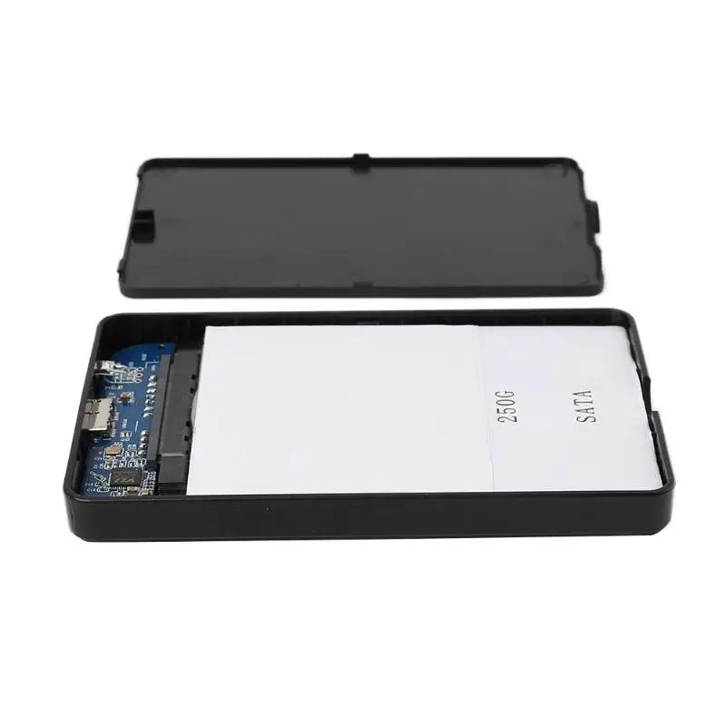 2,5 дюймов USB3.0 корпус для жесткого диска 5 Гбит/с SATA HDD SSD Мобильный Внешний чехол для компьютера ноутбук Настольный ПК черный