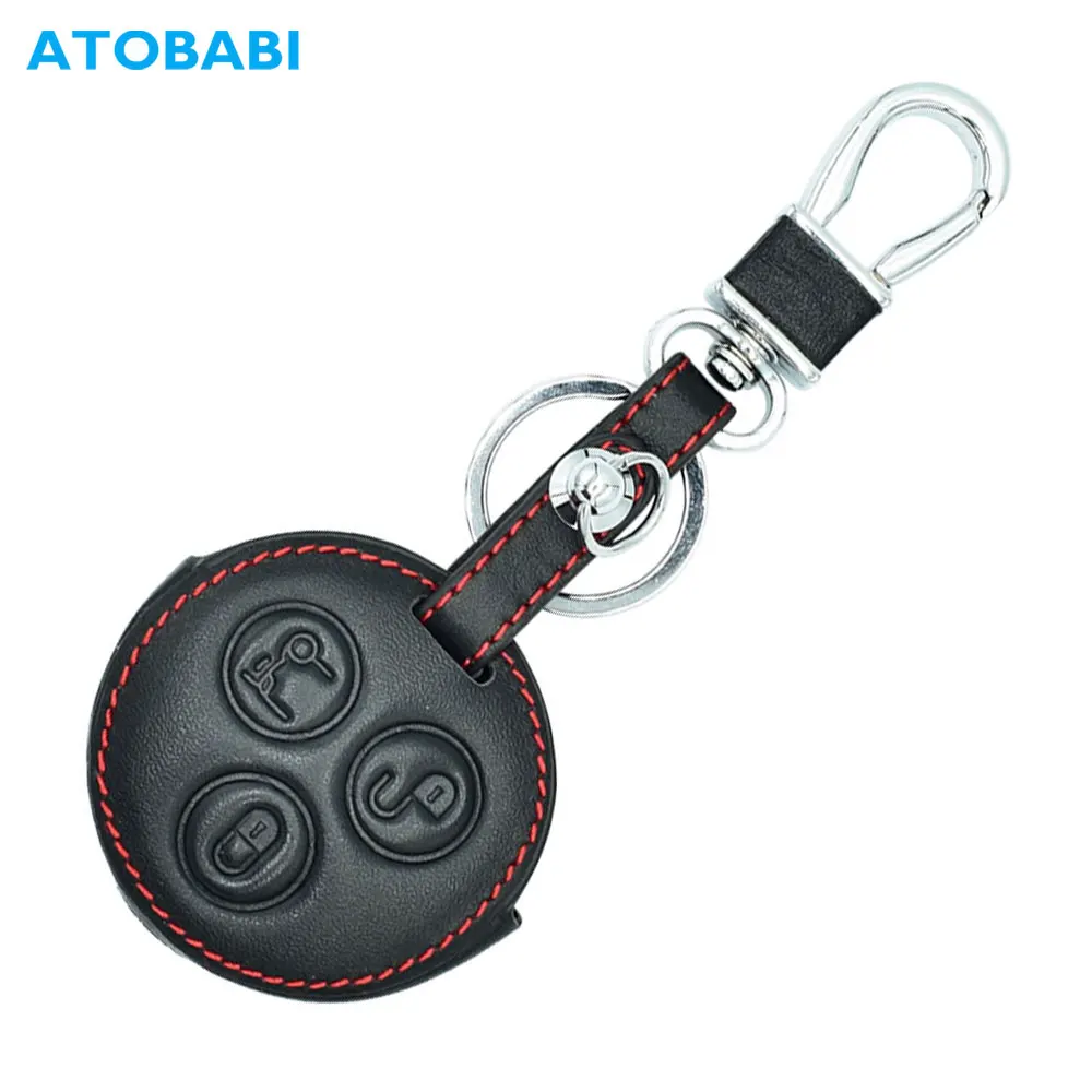Кожаный чехол для ключей ATOBABI для автомобиля Mercedes Benz Smart City Roadster Fortwo с дистанционным управлением Fob Shell Cover брелок защитная сумка