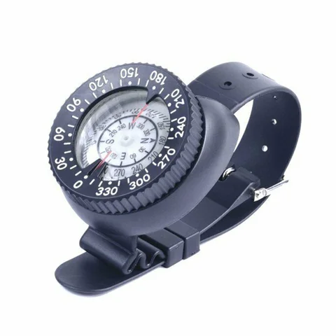Diving Compass 50m Waterproof Diving Wrist Compass Water Sport Snorkeling Navigation Gauge  Fluorescent Dial Compass
