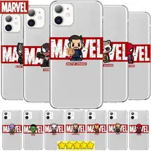 Marvel Avengers nazwa bohatera Anime styl etui na telefony dla iphone 11 pro max przypadki 12 8 7 6 s XR PLUS X XS SE 2020 mini Transp tanie tanio APPLE CN (pochodzenie) Częściowo przysłonięte etui Soft transparent mobile phone case Zwykły W stylu rysunkowym Black