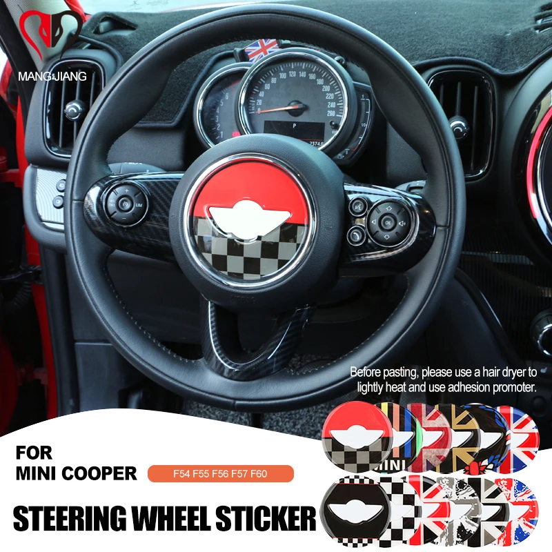 Лидер продаж декоративные наклейки для Mini Cooper F54 F55 F56 F57 F60 на рулевое колесо 3D