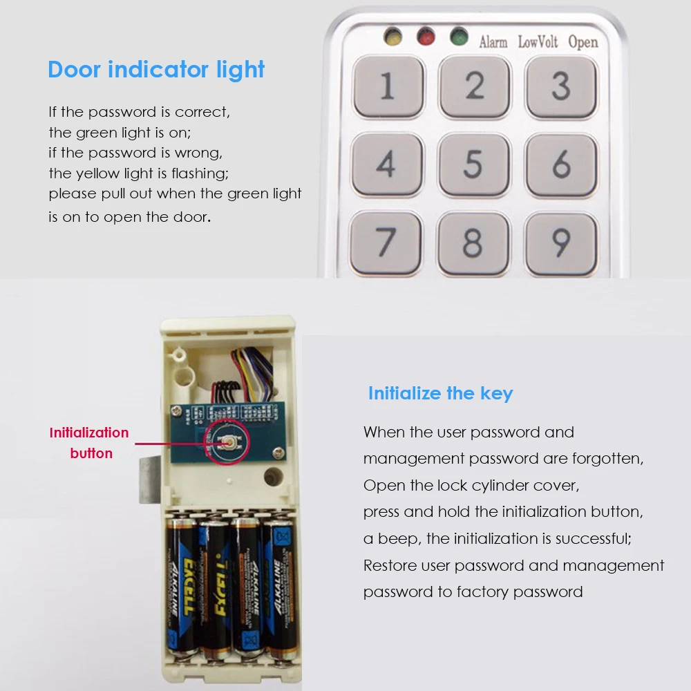 Locker Lock Password Electronic Cupboard Keypad Lock Electromagnetic Lock For Ca