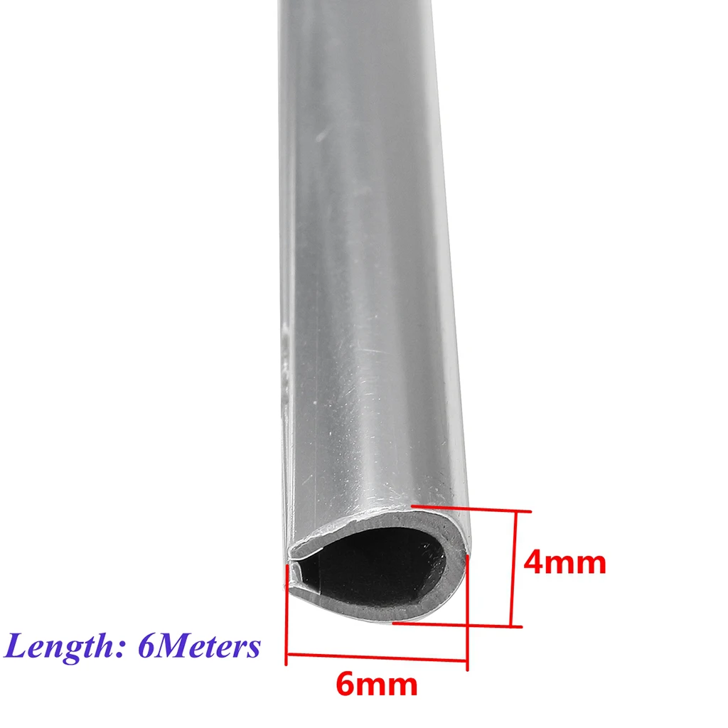 6M Car Door Edge Guards Seal Protector Guard Strip Car Protected Lining Trim Molding Rubber Silver