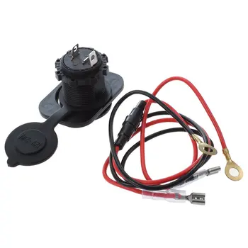 

Cigarette lighter socket Outlet Motorcycle Car Truck With cable 12V-24V