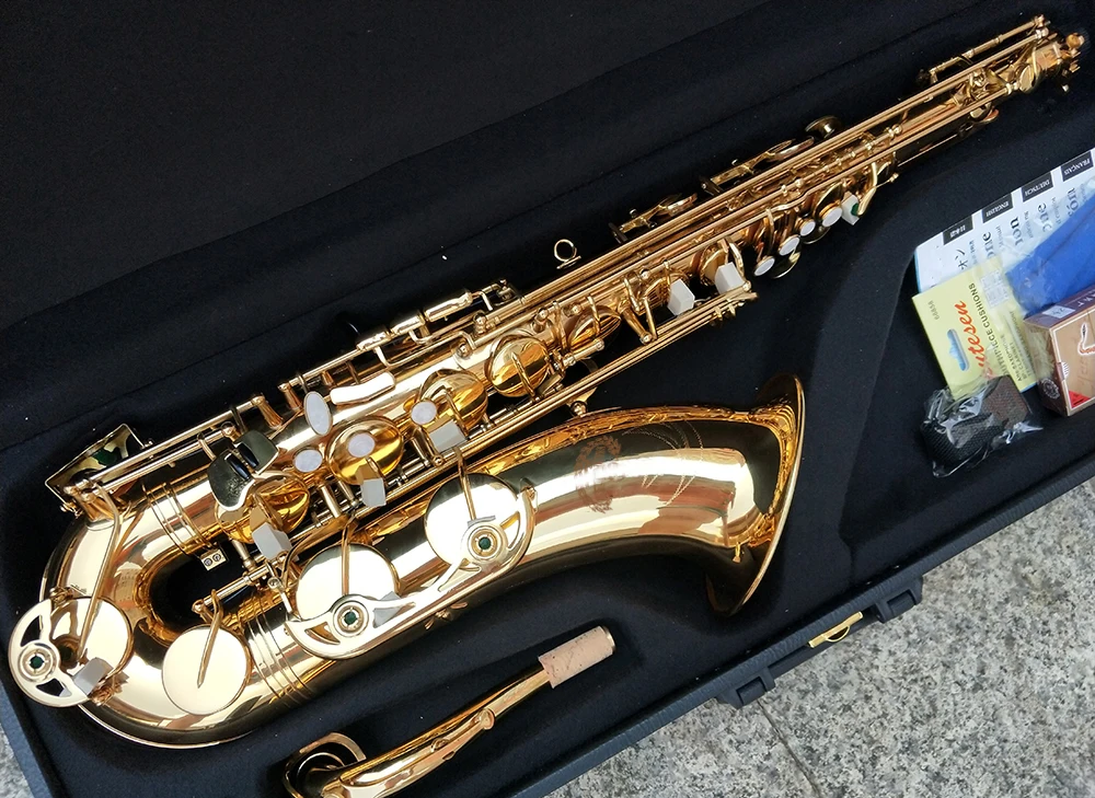 High Quality Japan brand tenor saxophone 875EX Bb Gold Lacquer sax