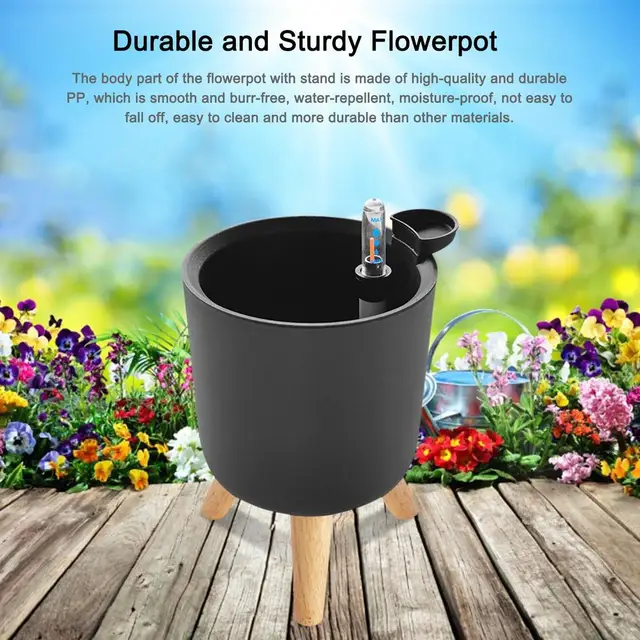 Beltéri Kültéri Ültetvényes Zöld Növényi Virág Edény Fa Lábakkal Állvány Padló Álló Fehér Edények Hálószoba Erkély Dekorációhoz - Image 2