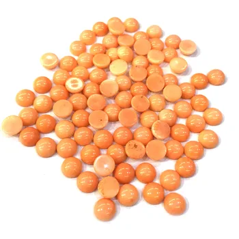 

Natural coral Round shape Cabochon Non-porous beads for Making Jewelry DIY Stud earring accessories Loose Beads size 7mm