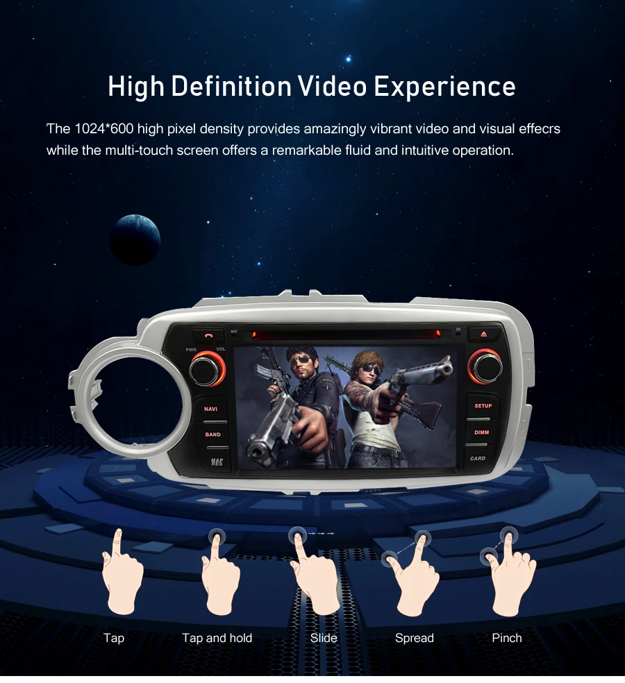 Best Android 9.0 Car Radio GPS Navigation Multimedia Player For Toyota Yaris 2012-2017 Auto Stereo Audio DVD WIFI Bluetooth Headunit 3