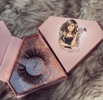 

Custom Eyelashes Packaging Box Private Label Custom Logo 3d Faux Mink Lashes Boxes Case Empty