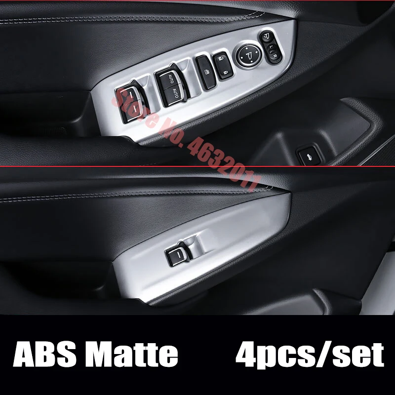 

Аксессуары для Honda Accord 10, 2018, 2019, ABS, матовое/углеродное волокно, дверь, окно, стекло, Лифт, переключатель управления, панель, крышка, отделка, 4 шт.