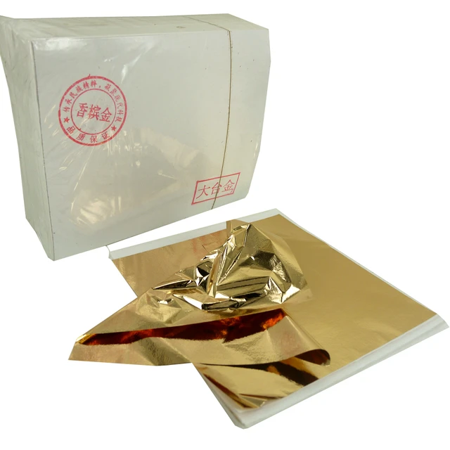 20 sheets of Edible Gold Leaf 8.5cm x 8.5cm 24 Carat Decor, UK