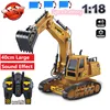 1:18 RC Truck Engineering Car 680 Rotation Digging Soil With Sound Effect Simulation Remote Control Excavator Tractor Car Toy 1