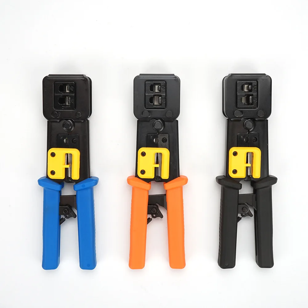 

Multi-functional EZ through Hole Cable Plier Network Manual Crimping Tool RJ45/11 Perforation Modular Plug Wire Crimper
