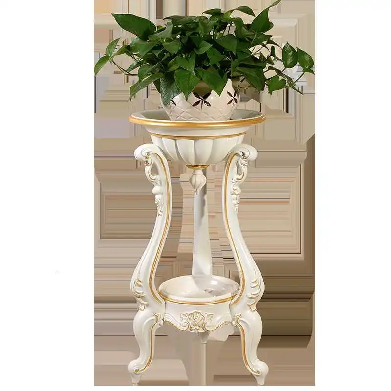 

Style Flower Airs Multi-storey Indoor Balcony Flower Rack Waterproof A Living Room Green Luo Flower Rack Imitation Solid Wood