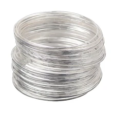 50 шт. оптом модный серебряный ультра тонкий браслет обруч манжета браслет модные ювелирные изделия браслеты для женщин девочек