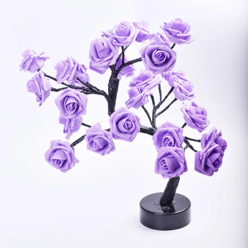 

Can Provide Fast Shipping Table Lamp Lights Rose Flower Tree Night Lights Home Decoration Parties Xmas Christmas Bedroom Decor