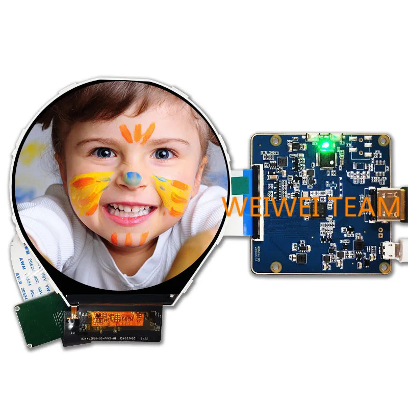 

Круглая ЖК-панель Wisecoco 3,4 дюйма 800X800, TFT IPS панель для Mipi, панель контроллера для замены счетчиков инструментов
