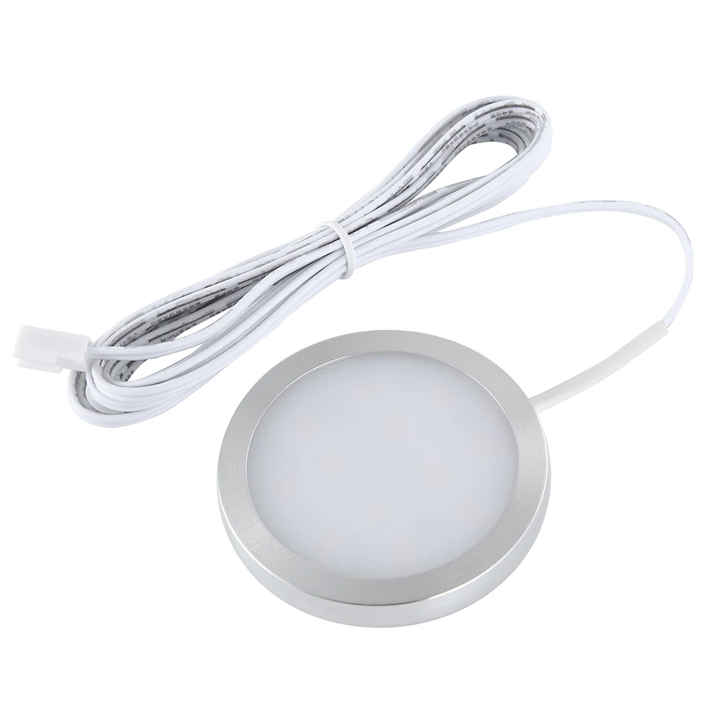 4PCS LED Light Cabinet Light Round Kitchen Closet Spotlight 12V Lighting Set Home Lighting