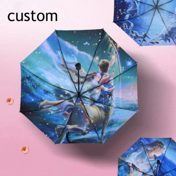 

Customized anime super star Designs Windproof outdoor automatic umbrellas
