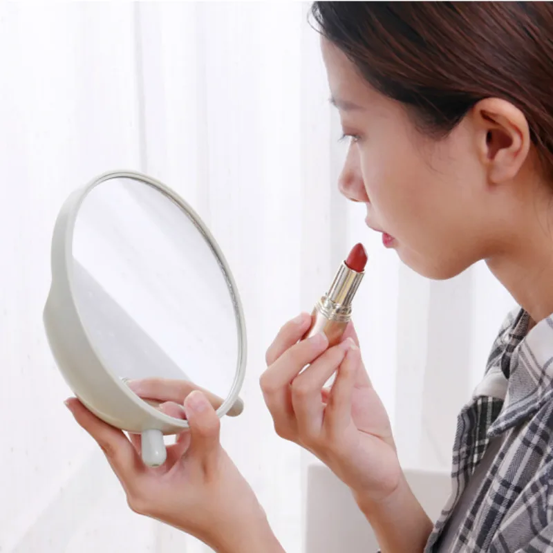 Круглое косметическое зеркало для домашнего рабочего стола, простое студенческое спальное портативное туалетное зеркало YHJ120606