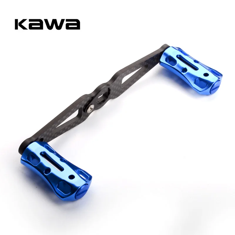 

KAWA Fishing Reel Handle Carbon Fiber Handle With Alloy Knob Rocker Accessory Hole size 8X5/7x4mmm Suit for Abu Daiwa Shimano