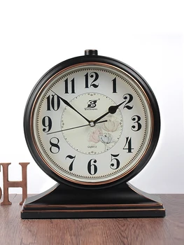 

Modern Design Luxury Vintage Table Clock Living Room Pendulum Slient Clock Desktop Home Decoration Creative Reloj Pared G5B