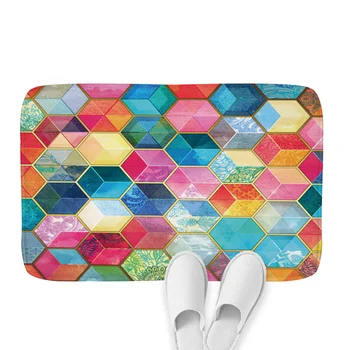 

Plaid Stripe Long Kitchen Mat Bath Carpet Floor Mat Home Entrance Doormat Tapete Absorbent Bedroom Floor Mats Modern Tapiz Rug