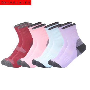 

4 Pairs/lot Natural Bamboo Fiber Thick Women Socks Winter Warm Korean Japanese Style Calcetines Mujer Sox Compression Socks
