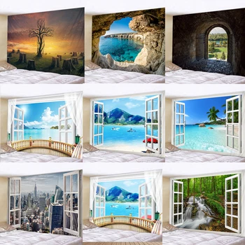 

Beautiful Natural Forest Printed Large Wall Tapestry Sea View Hippie Wall Hanging Bohemian Wall Tapestries Mandala Wall Decor