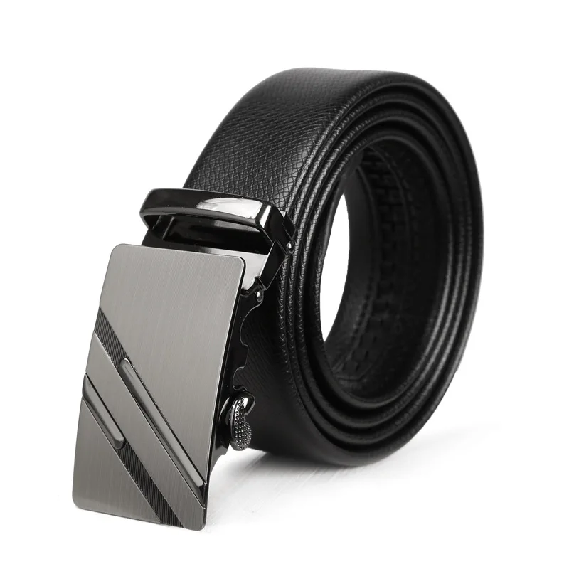 Мужской ремень из натуральной воловьей кожи с автоматической пряжкой|leather belts for