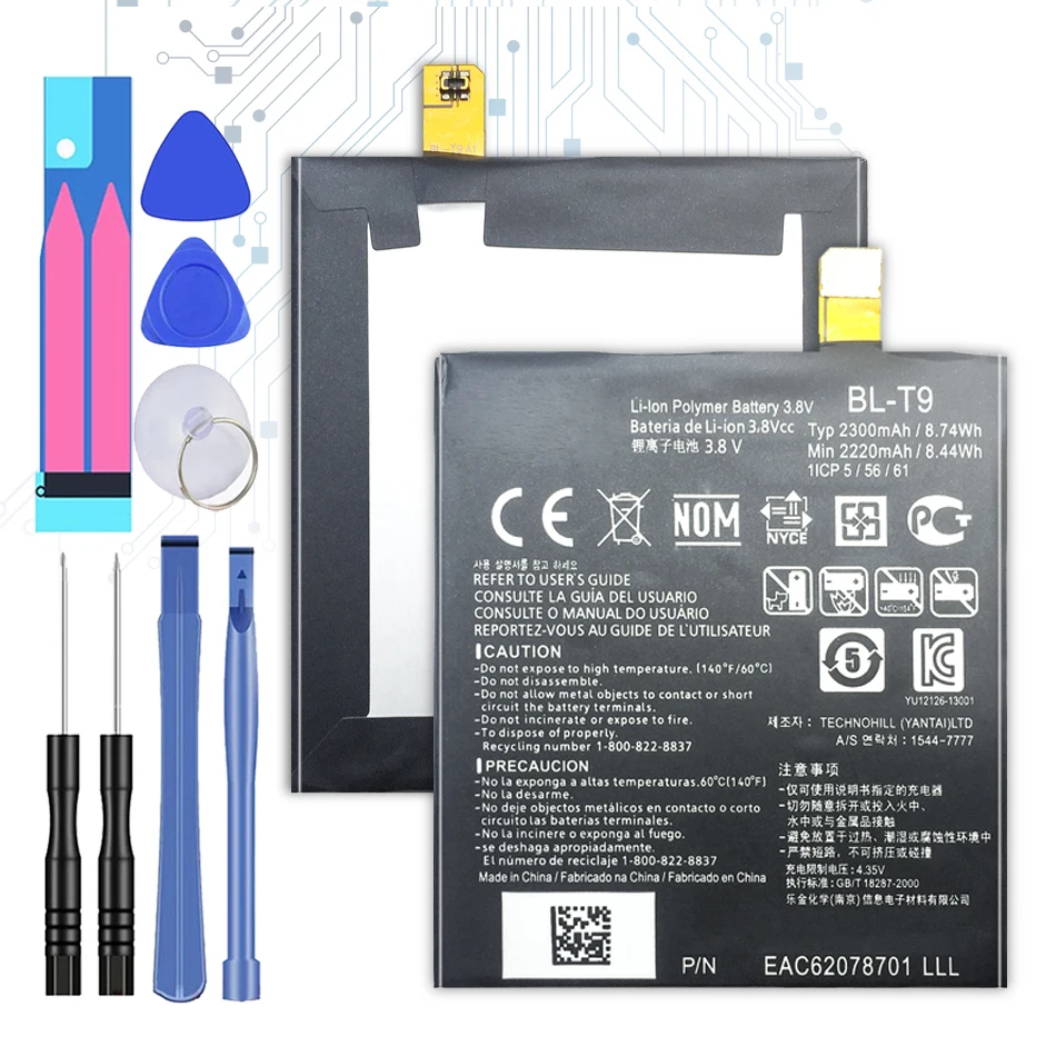 BL T9 2220mAh Сменный аккумулятор для LG Optimus G Pro E980 Google Nexus 5 D821 D820 BLT9 с Трек