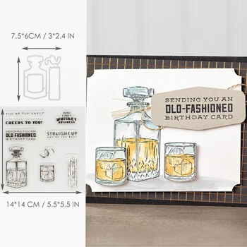 

whiskey new metal Cutting Dies stamps and dies 2020 DIY Scrapbooking Stencils die cutter Card Embossing clear stamp stampin up