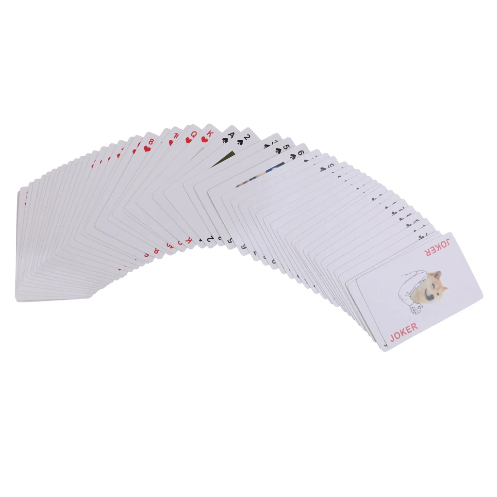 54 Pieces Funny Images Playing Cards Poker Set Party Pocker Games