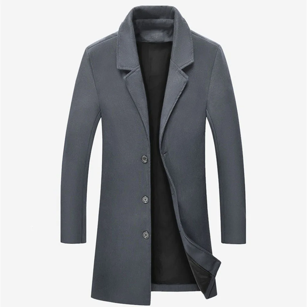 7 цветов M~ 5XL размера плюс Мужское пальто зимнее мужское шерстяное пальто толстый Тренч стиль Высокое качество Длинные куртки с лацканами новое поступление