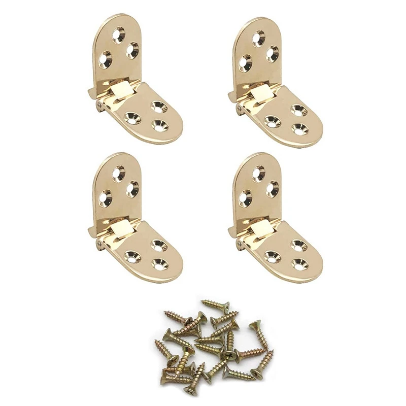 4Pcs Pure Copper Half Circle Folding Hinge Thickened Table Top Hinge