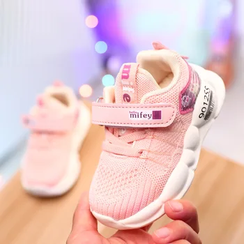 

2019 autumn children's shoes children's flying woven breathable sports shoes boys and girls casual sneakers