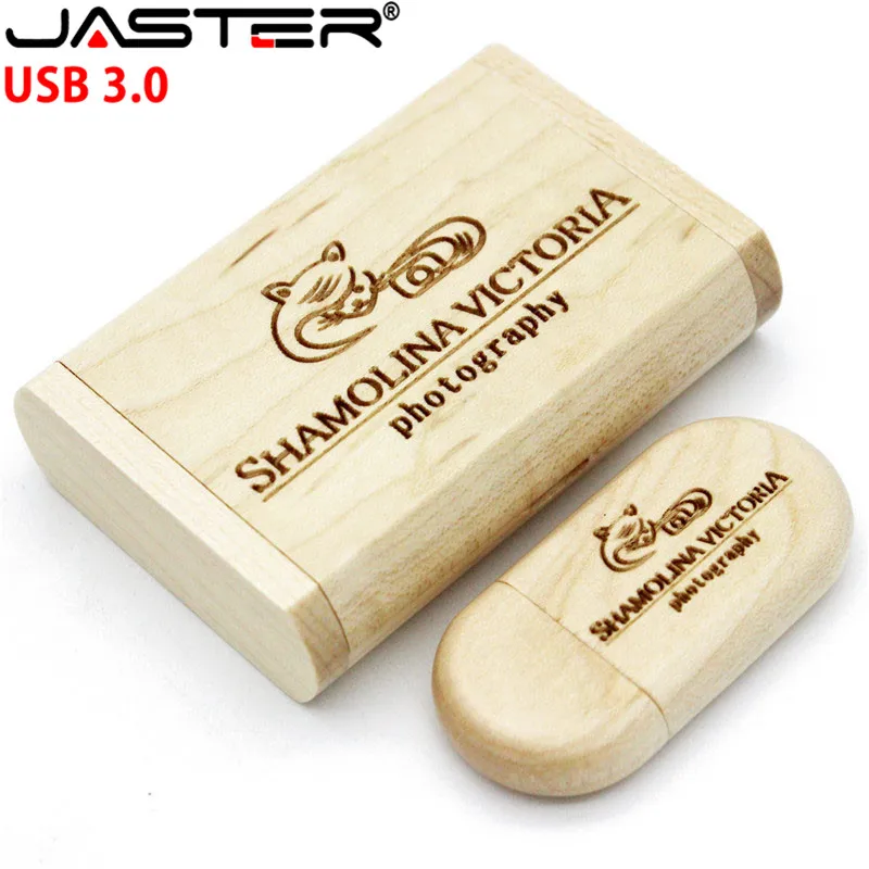 USB 3 0 флэш накопитель JASTER с логотипом на заказ деревянный персональный 16 ГБ 32 64 usb