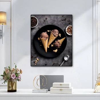 

Cassisy Modern Food Kitchen Wall Art Decoration Canvas Painting Ice cream Posters And Prints Bedroom Living Room Picture