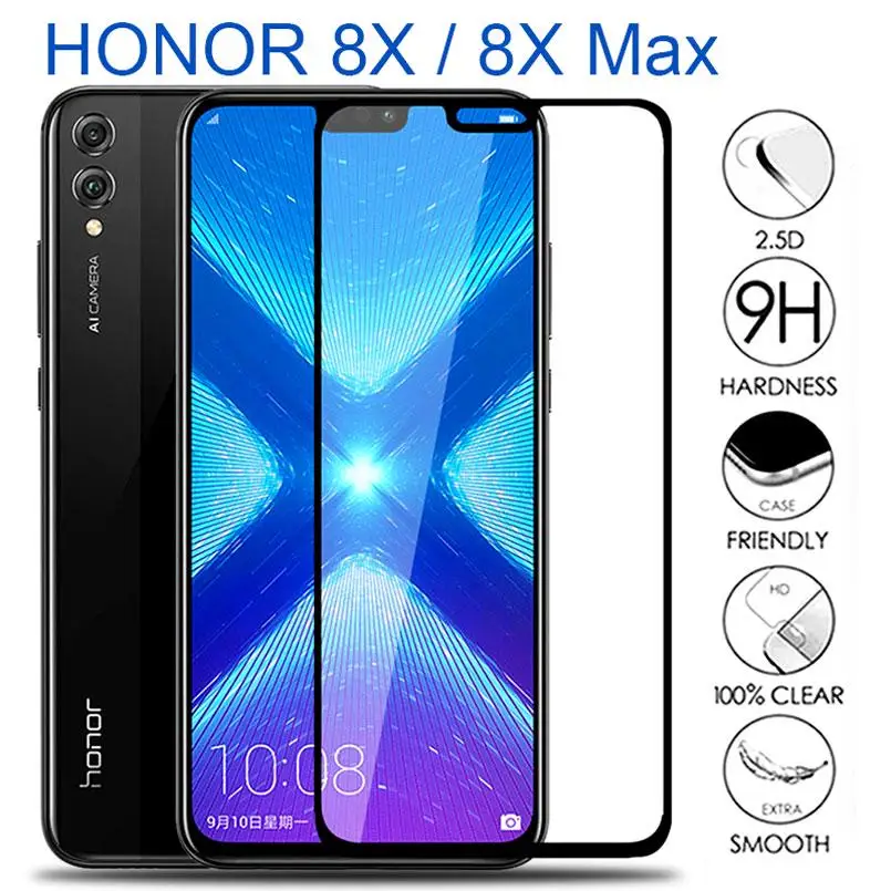 

Full Cover Tempered Glass for Huawei Honor 8X MAX Screen Protector Glass for huawei honor 8x Glass Tempered Protective Film