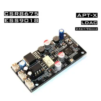 

Wireless Bluetooth 5.0 Receiver Board W ES9018 Decoder DAC I2S Board Antenna AUX diy Amplifier Support 24Bit / 96Khz 12V 24V