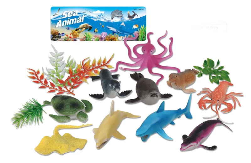 Model Oceans Animal Model Toy Shark Dolphin Crocodile Model Children'S Educational Cognitive Model