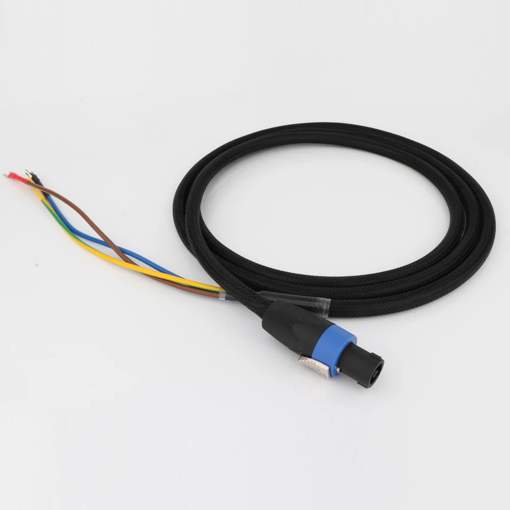 3Wire Sub Speaker Cable 3PIN Male XLR to Y Spade End Sub Cable HiFi Audio Phono Line with Ground Wire